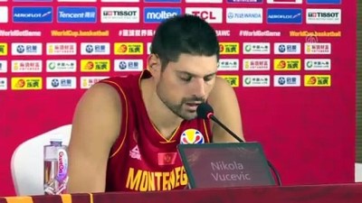 basketbol maci - Türkiye - Karadağ basketbol maçının ardından - Mitrovic - Vucevic - SHANGHAY Videosu
