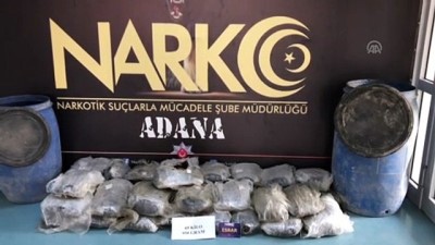 Uyuşturucuyu bahçeye bidonlarla gömerek saklamışlar - ADANA 