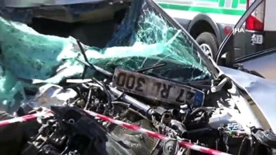  Taş yüklü kamyon ile otomobil çarpıştı: 1 ölü 1 yaralı 