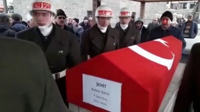 Erzurumlu şehit Piyade Uzman Onbaşı Rahmi Kaya son yolculuğuna uğurlanıyor 