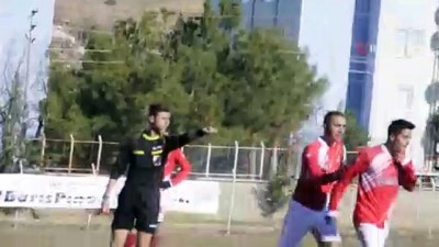 karahisar - Amatör lig maçında korku dolu dakikalar  Videosu