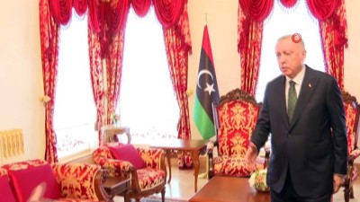  Cumhurbaşkanı Erdoğan Libya Başbakanı Es-Serrac'ı kabul etti 