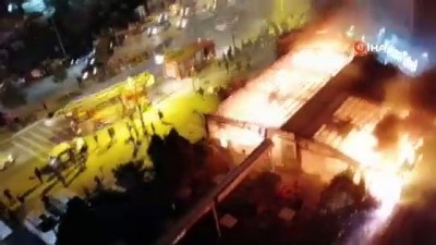 Esenyurt’ta bir kafenin çatısı alev alev yandı