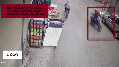 kapkac -  Kapkaç şüphelisi önce kameraya ardından polise yakalandı  Videosu