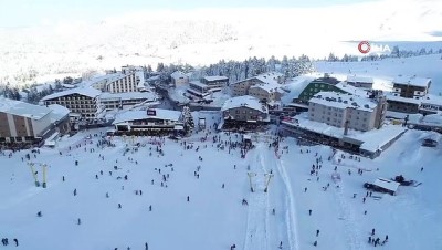 yakin plan -  Uludağ'da hafta sonu yoğunluğu  Videosu