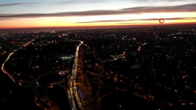 İstanbul semalarında gün batımı hayran bıraktı 