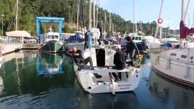 kadin sporcu - Denizde tek engelleri rüzgarsız hava  Videosu