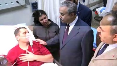 devlet hastanesi -  Vali Su, hastanedeki patlamada yaralananları ziyaret etti  Videosu