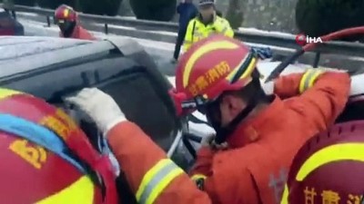  - Çin’de kar zincirleme kazaya neden oldu 