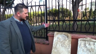 mezar taslari -  Roma döneminden kalma tarihi eserler yağmurla gün yüzüne çıktı  Videosu