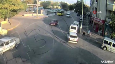 mobese kamerasi -  Aksaray’da dikkatsizlik sonucu yaşanan kaza MOBESE kamerasında  Videosu