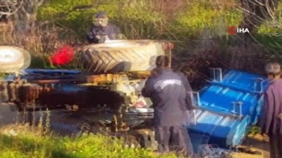  Milas'ta traktör devrildi: 1 ölü 