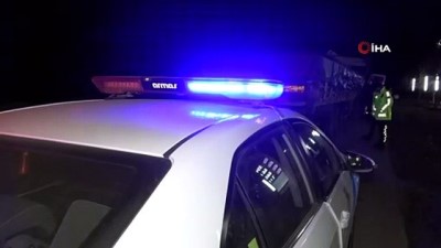  Balataları ısınan tırın lastikleri yandı