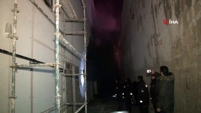  Başkent'te 18 katlı apartmanın kapalı otoparkında 2 araç yandı 