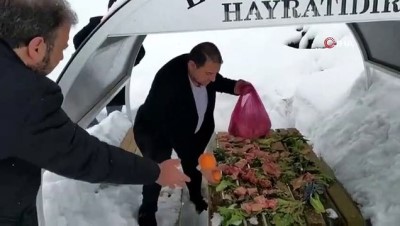  Bahçesaray'da yaban hayvanlara yem desteği 