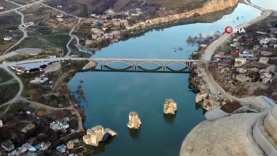  Hasankeyf’te sular yükselmeye başladı 