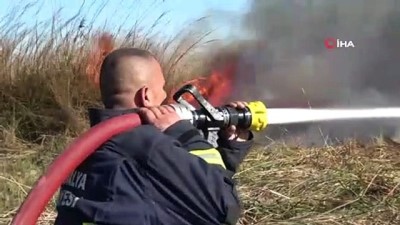  Antalya’daki sazlık yangını kontrol altına alındı 