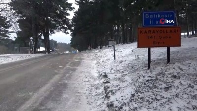  Kazdağları'nda kar yağışı başladı