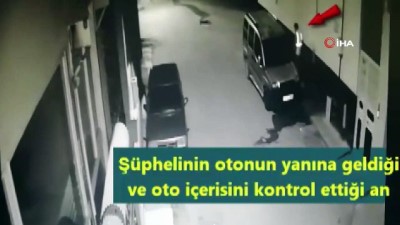  Park halindeki araçtan hırsızlık yaptı kameralara yakalandı 