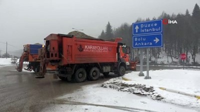 yazla -  Bolu kent merkezi karla kaplandı  Videosu