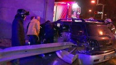 saglik calisani -  Ehliyetsiz sürücü kaçırdığı otomobille köprü ayağına çarptı  Videosu