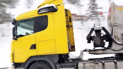 karahisar -  Kar yolda bıraktı Videosu