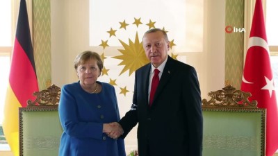  Cumhurbaşkanı Erdoğan İle Merkel’in görüşmesi başladı 