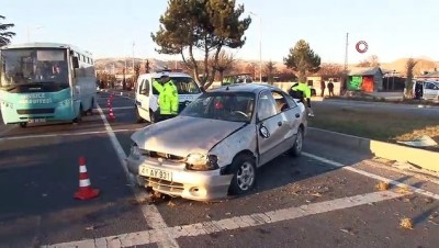  Kontrolden çıkan otomobil karşı şeride uçtu: 4 yaralı