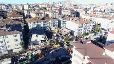  Çöken binalar havadan görüntülendi 