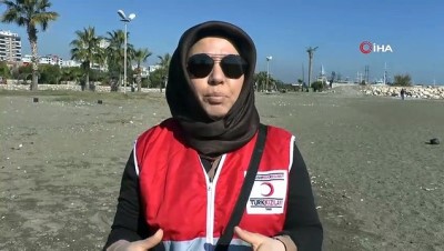 cevre temizligi -  Kızılay gönüllüleri sahili plastik atıklardan temizledi  Videosu
