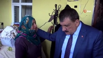  Vali Baruş ve Başkan Gürkan depremde hasar gören yerleri gezdi