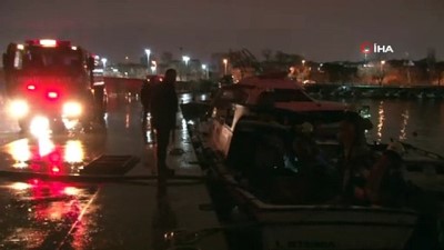  İki balıkçı teknesinde korkutan yangın