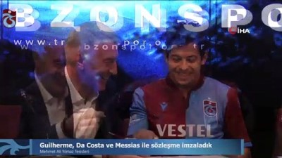 transfer donemi - Trabzonspor, Guilherme, Da Costa ve Messias ile sözleşme imzaladı Videosu