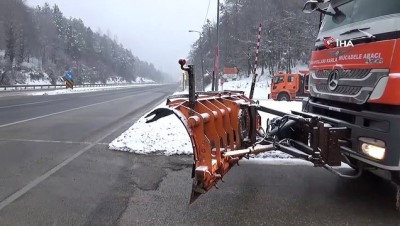  Bolu Dağı’nda kar yağışı başladı 