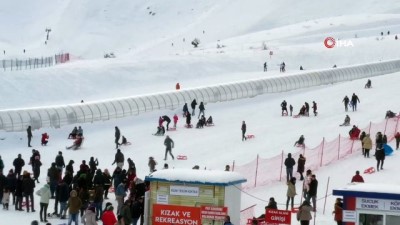 kis turizmi -  Denizli Kayak Merkezi en yoğun hafta sonlarından birini yaşadı Videosu