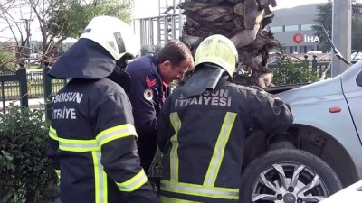  Samsun'da cip ile otomobil çarpıştı: 1 yaralı 