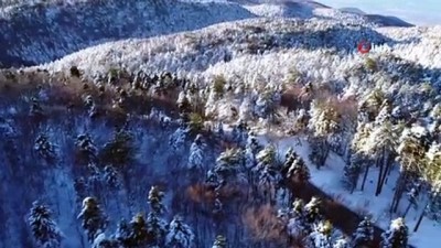  Uludağ’da kartpostallık manzaralar havadan görüntülendi 