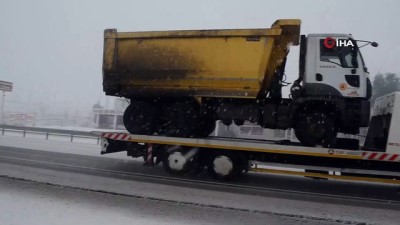  Tekirdağ – Çanakkale yolu karla kaplandı 