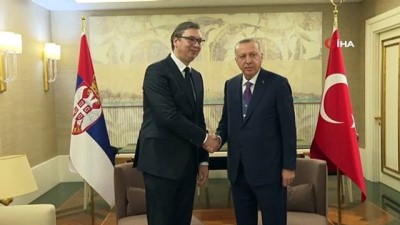  Cumhurbaşkanı Erdoğan, Sırbistan Cumhurbaşkanı Vuçiç ile görüştü