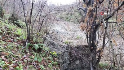  3 evin boşatıldığı heyelanın ardından hasar tespit çalışmaları başlatıldı 