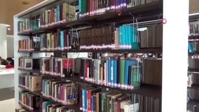  200 bin kitaplı kütüphaneden 24 saat hizmet