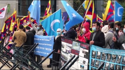 Brüksel’de Çin karşıtı gösteri