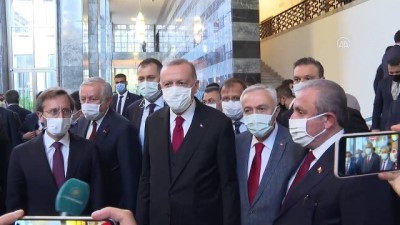 Cumhurbaşkanı Erdoğan, gazetecilerin sorularını cevapladı - TBMM