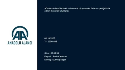 Pikaptan arka far hırsızlığı güvenlik kamerasında - ADANA