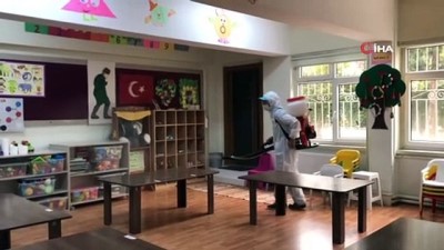 temizlik araci -  Kuşadası’nda okullar ilk ders zili öncesi dezenfekte edildi Videosu