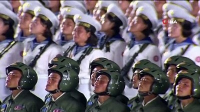 kurulus yildonumu -  - Kuzey Kore'de İşçi Partisi'nin 75. kuruluş yıldönümü için askeri geçit töreni Videosu