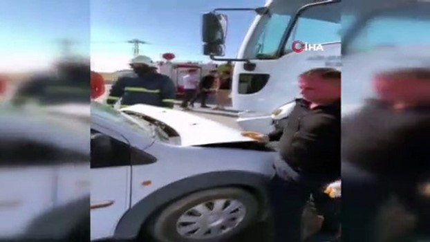 van da trafik kazasi 1 yarali