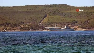 rus savas gemisi -  Rus savaş gemisi ‘Saratov' Çanakkale Boğazı'ndan geçti Videosu