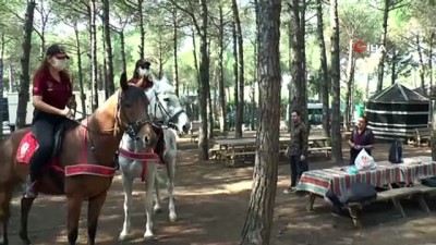  - Atlı polisler İstanbul Aydos'ta denetim yaptı