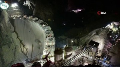  120 saniyede Yusufeli Barajı inşaatı görüntülendi